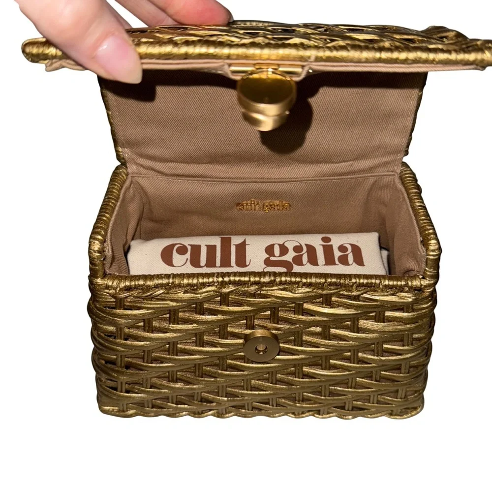 CULT GAIA  Sybil Nano Metallic Woven Crossbody Bag - Picture 5 of 10